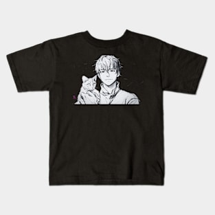 Guy with Cat Kids T-Shirt